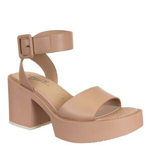 Naked Feet Iconoclast Heeled Sandals in Nude